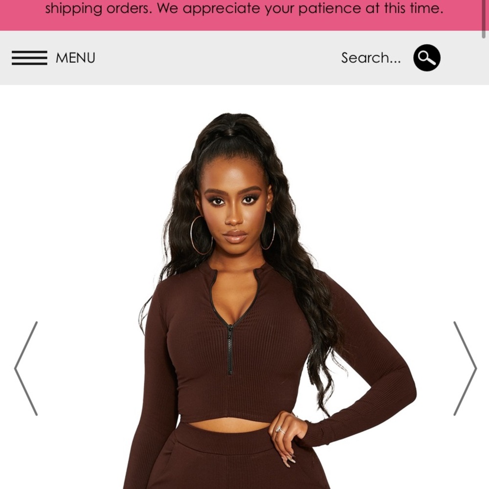 Naked Wardrobe Crop top zip up